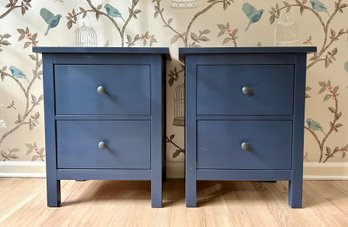 Pair Of Blue Bedside Tables