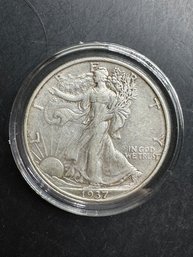 1937 Walking Liberty Silver Half Dollar