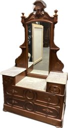 Beautiful Antique Victorian Eastlake Dressing Table Dresser