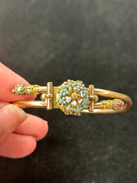 Antique Gold Filled Hinged Bangle