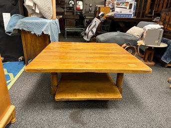 Beautiful Large Oak Coffee Table By Polo Ralph Lauren