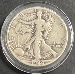 1940 Walking Liberty Silver Half Dollar