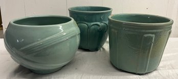 Three Art Pottery Pots