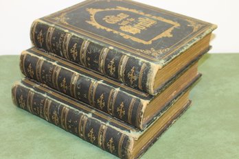 Antique 1860s WAR WITH THE SOUTH Robert Tomes Civil War Book Set With Original Bindings - Oversized Heavy Set