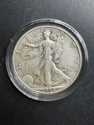 1938 Walking Liberty Silver Half Dollar