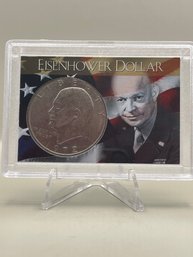 Beautiful 1972 Eisenhower Dollar In Plastic Case