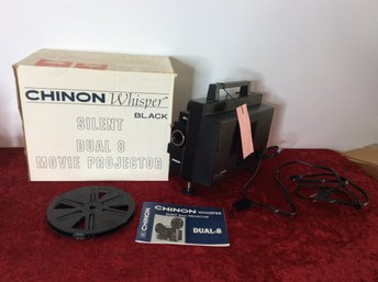 Chinon Whisper Black Silent Dual 8 Movie Projector