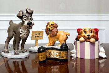 Disney Lady And The Tramp Porcelain Figurines