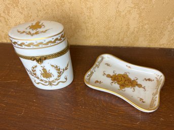 Vintage Hand-Painted Limoges Porcelain Duo