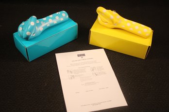 Pair Of New In Boxes Kuhn Rikon Polka Dot Safety Lid Lifter In Gift Boxes