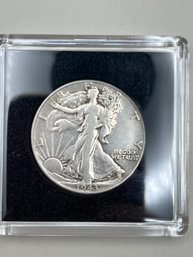 Beautiful 1943 Walking Liberty Silver Half Dollar In Plastic Case