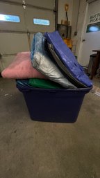 Large Bin Of Tarps