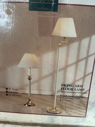 Matching Floor & Table Lamp Set