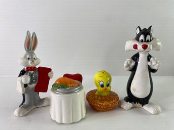 Two Looney Tunes Salt & Pepper Shaker Sets (2)