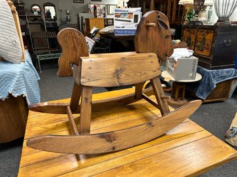 Great Solid Pine Rocking Horse