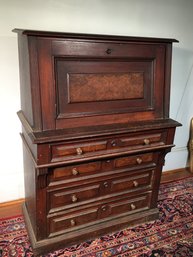 Nice Antique (1870s-1890s) Victorian Eastlake Style Drop Front Desk - Need Some TLC - Nice Antique Piece