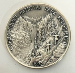 The Danbury Mint Sterling Silver Yellowstone National Park Coin