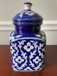 Rajasthani Ceramic Canister Jar