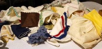 Lot Approximately 40 Pieces Ladies Handkerchiefs Embroidered Etc.