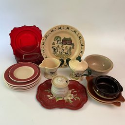 Seeing Red - Assortment Of Kitchen Essentials - French Onion Soup Bowl, Salad Plates, And So Much More