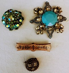 Pretty Grouping Of Four Vintage Pins