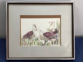Birds Framed Watercolor