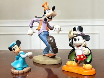 Disney Mickey And Goofy Porcelain Figurines