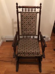 Comfortable Vintage Rocking Chair In (Excellent Condition) ,solid, & Clean