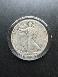 1942-D Walking Liberty Silver Half Dollar