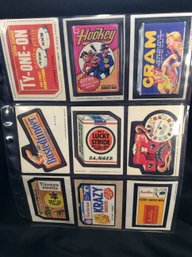Lot Of (9) 1979 Topps Whacky Packs Stickers - K