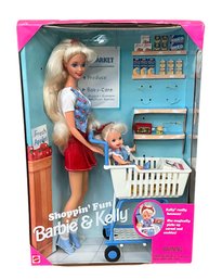 Vintage Mattel Barbie 1995 Barbie & Kelly Shoppin Fun Dolls