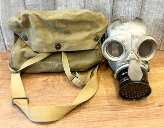 Vintage Military Gas Mask W/ Case