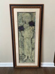 J R Janet Robinson Kennedy Woman With Flowers Painting Signed