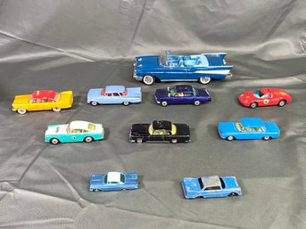 10 Cars Toy Models Corgi Danbury Mint Dinky Gt Britain Lesney Chicago Tootsie