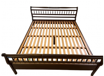 * Vintage Jacaranda Brazilian Wood Queen Platform Bed - Gorgeous Detailing 80'L X 67'W
