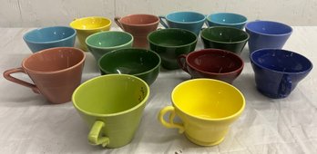 Fifteen Whimsical Color Teacups