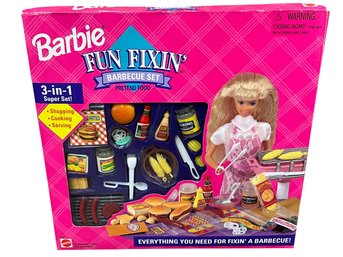 Vintage Mattel Barbie Fun Fixin Barbecue Set Pretend Food - Rare - 1990s - NIB