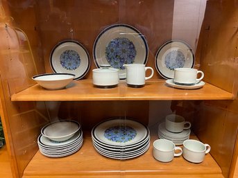 Blue Shasta Designer Collection Vintage Stoneware - 34 Pieces
