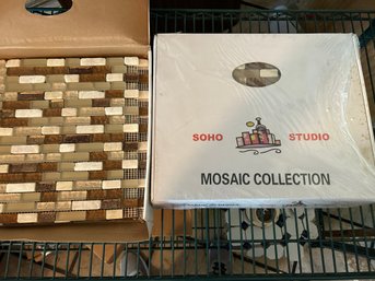 Two Boxes Of Kitchen Backsplash And 3 Boxes Of White Subway Tiles