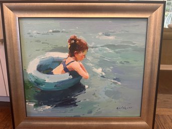 Summertime Painting , Signed Lower Right