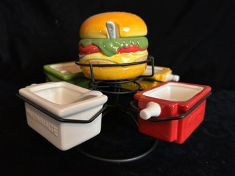 Hamburger Condiment Serving Set