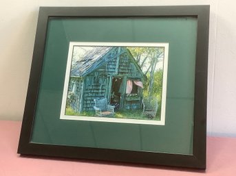 Landscape Print Of A Cabin/shack