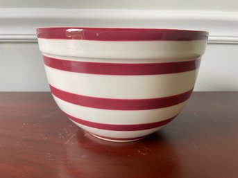 Red Stripe Ceramic Bowl