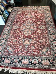 Vintage Persian Hand Knotted Floral Allover Hand Knotted Wool Area Rug  6 X 9'7'