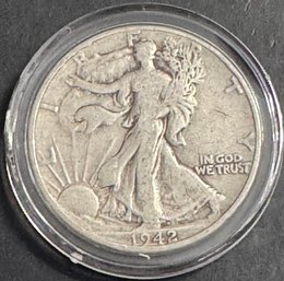 1942 Walking Liberty Silver Half Dollar