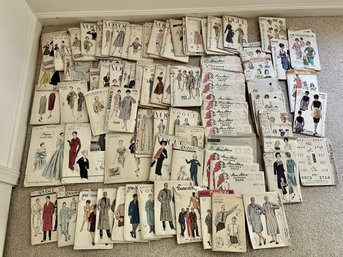 1950s Sewing Patterns 100 PC Lot - Vogue, Simplicity, McCalls, Butterick, Men's And Women's