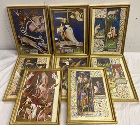 Eight Framed Prints With Latin Titles