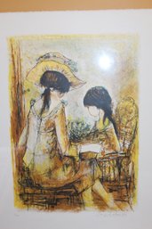 Listed Artist Jacques Lalande Signed Numbered Mother And Child 27x33
