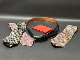 Men's Accessories: A Belt, Two Ties & More