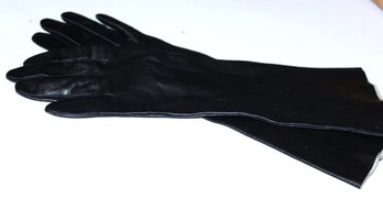 Pair Elongated Ladies Evening Wear Leather Gloves Vintage 12' Long